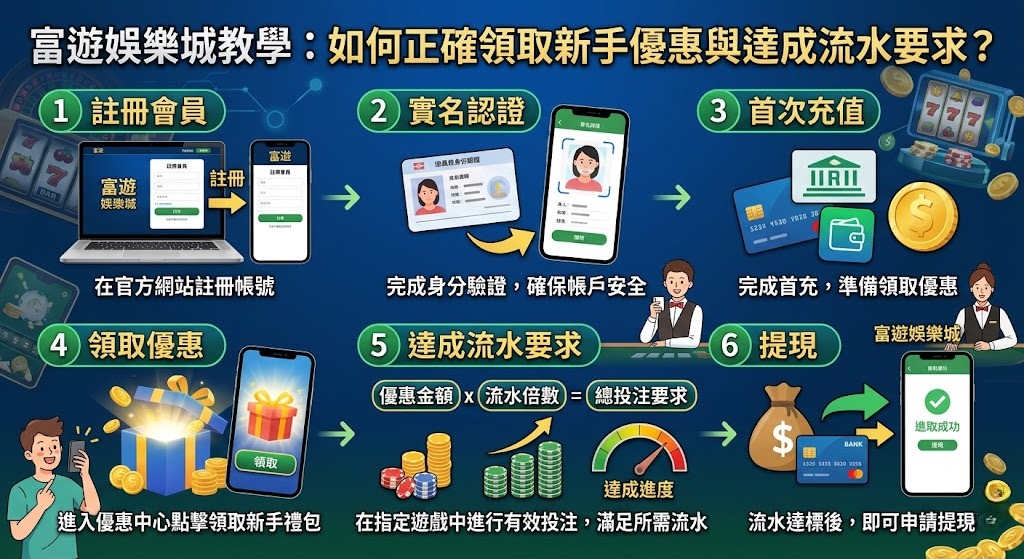 三分鐘掌握富遊娛樂城註冊禮金與流水倍數規則